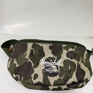 Herschel Supply Company Green and Brown Frog Camo Belt Bag